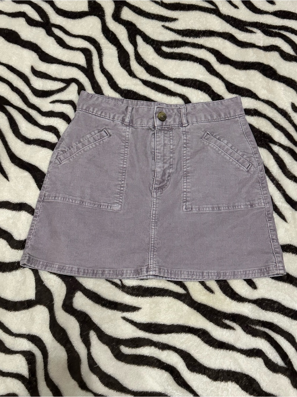 American Eagle Outfitters Lavender Corduroy Mini Skirt